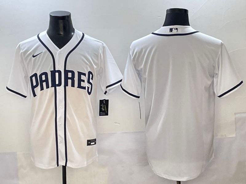 Men 2025 San Diego Padres Blank White Game Nike MLB Jersey style 1->san diego padres->MLB Jersey